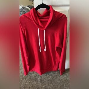 Michelle Mae Red Cowl Neck Sweater